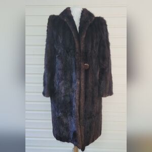 Long 1940's Vintage Mahaogany MINK Fur Coat